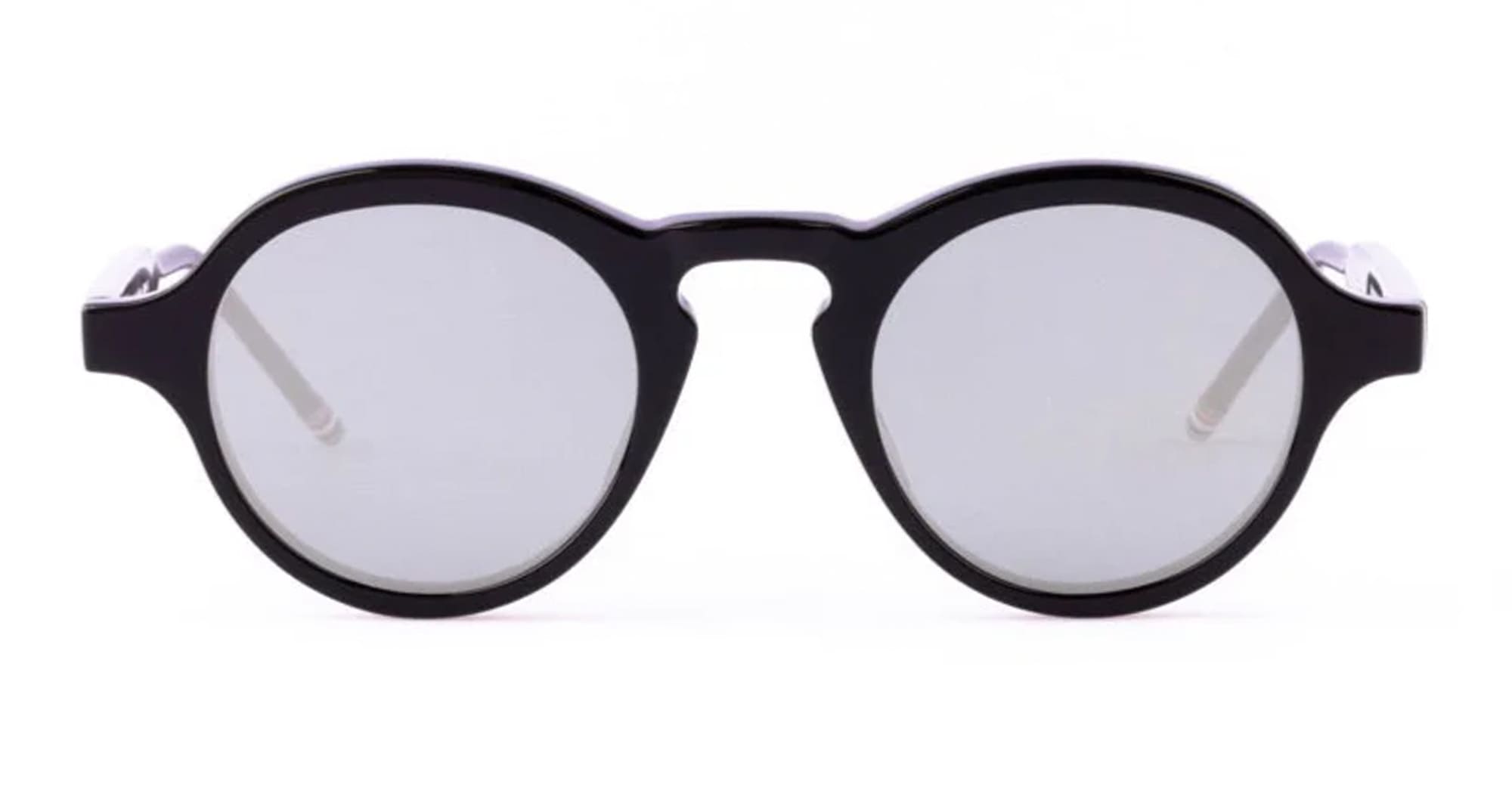 Ottica Mondello Roma - Thom Browne - UES926A-G0002-001-47 - ROUND - BLACK - Acetate - shape Round - Black - EYEWEAR - SUNGLASSES - Uomo,Men - lens silver - Made In Japan
