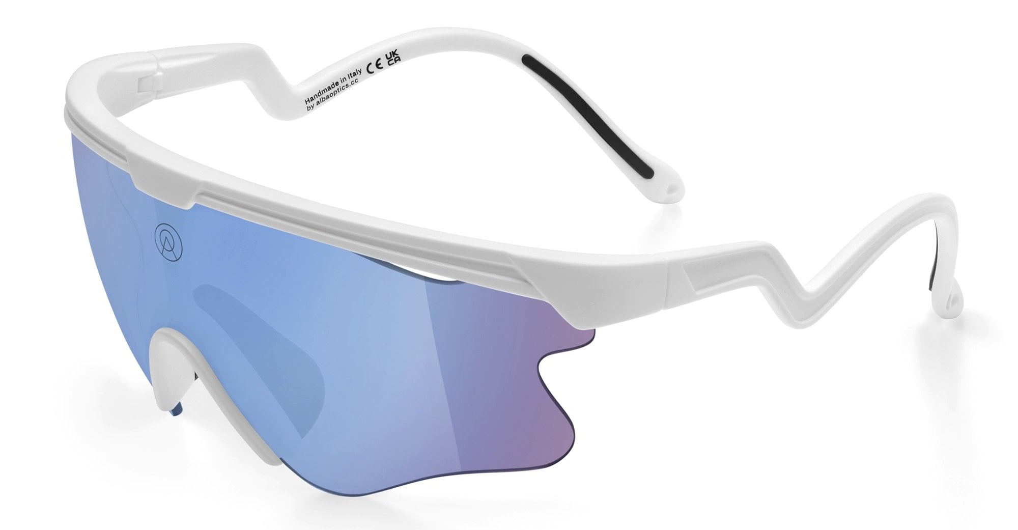 Ottica Mondello Roma - Alba Optics - 8050054514659 - DELTA LEI - WHITE / VZUM F-LENS LEI - Tr90 - shape Mask - White - EYEWEAR - SUNGLASSES - Unisex,Uomo,Donna,Women,Men - lens purple - Made In Italy