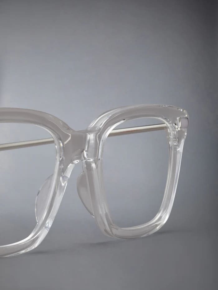 Ottica Mondello Roma - Thom Browne - UEO701A-G0003-000-51 - RECTANGULAR 51 - TRANSPARENT RX - Acetate, titanium - shape Rectangular - transparent - EYEWEAR - EYEGLASSES - Unisex,Uomo,Donna,Women,Men - lens Clear - Made In Japan
