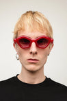 Ottica Mondello Roma - Paloceras - pebble-velvet-rouge-dx - PEBBLE - VELVET ROUGE DX - Acetate - shape Cat-eye - red - EYEWEAR - SUNGLASSES - Unisex,Uomo,Donna,Women,Men - lens Gradient pink - Made In China
