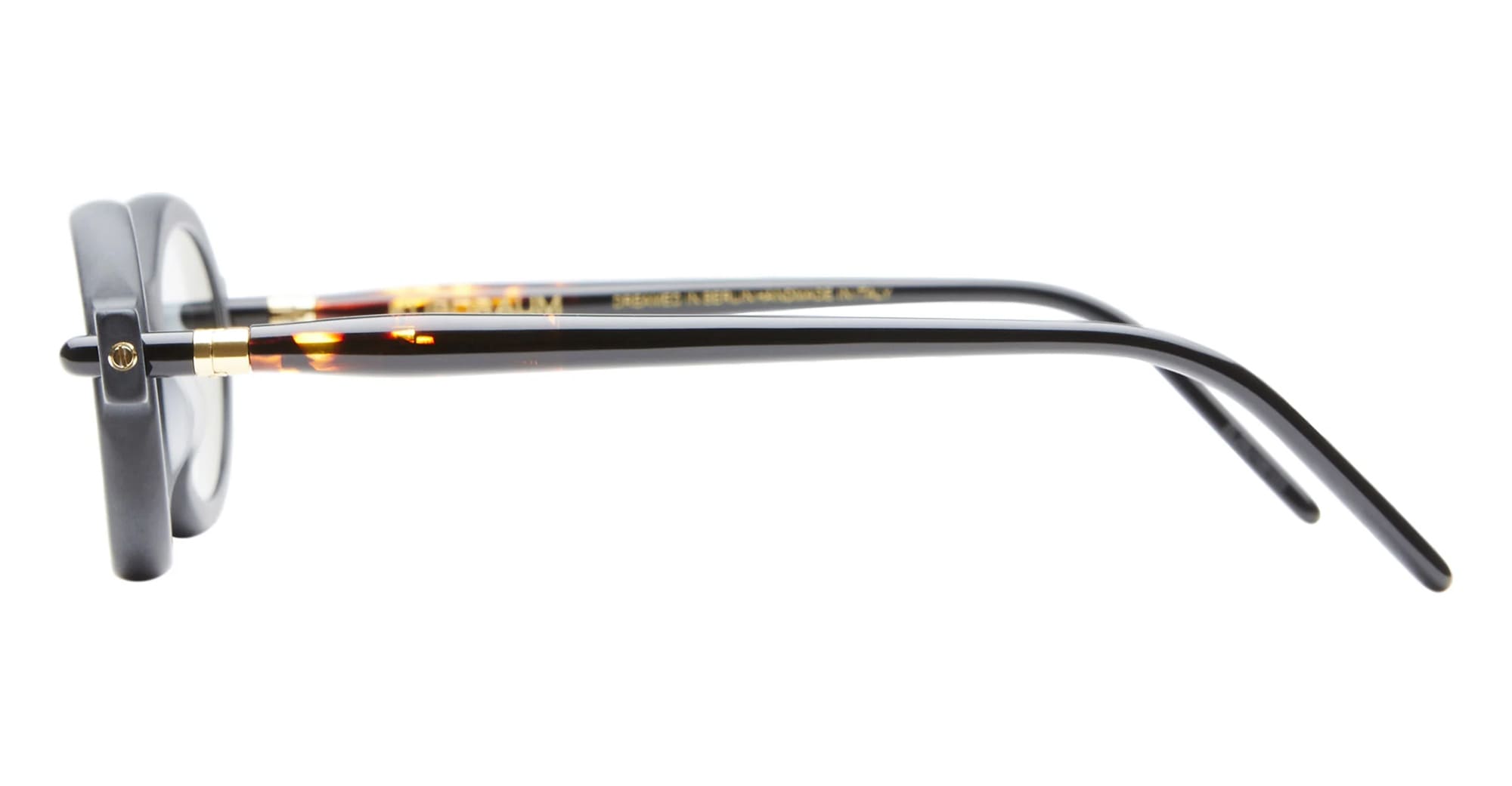 Ottica Mondello Roma - Kuboraum - KRS0P6BMH000002Y - MASK P6 BMH - BLACK MATTE / HAVANA - Acetate - shape Oval - black, havana - EYEWEAR - SUNGLASSES - Unisex,Uomo,Donna,Women,Men - lens Grey - Made In Italy