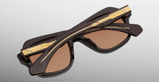 Ottica Mondello Roma - Jacques Marie Mage - JMMTAM-5K - TAMERLIS - WALNUT - Acetate - shape Squared - brown - EYEWEAR - SUNGLASSES - Unisex,Uomo,Donna,Women,Men - lens orange - Made In Japan