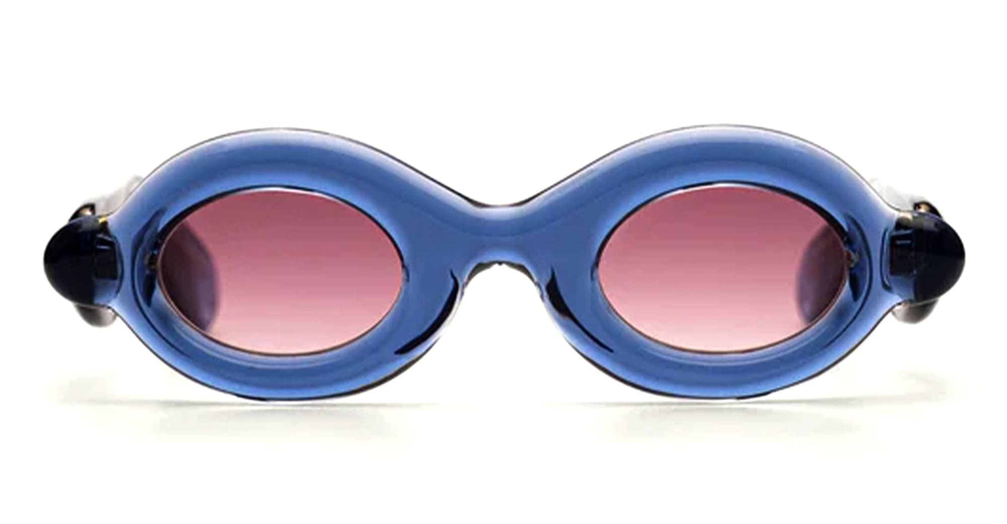 Ottica Mondello Roma - Paloceras - CB-RX - PEBBLE - Crystal Blue RX - Acetate - shape Oval - blue - EYEWEAR - SUNGLASSES - Unisex,Uomo,Donna,Women,Men - lens red - Made In China