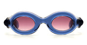 Ottica Mondello Roma - Paloceras - CB-RX - PEBBLE - Crystal Blue RX - Acetate - shape Oval - blue - EYEWEAR - SUNGLASSES - Unisex,Uomo,Donna,Women,Men - lens red - Made In China