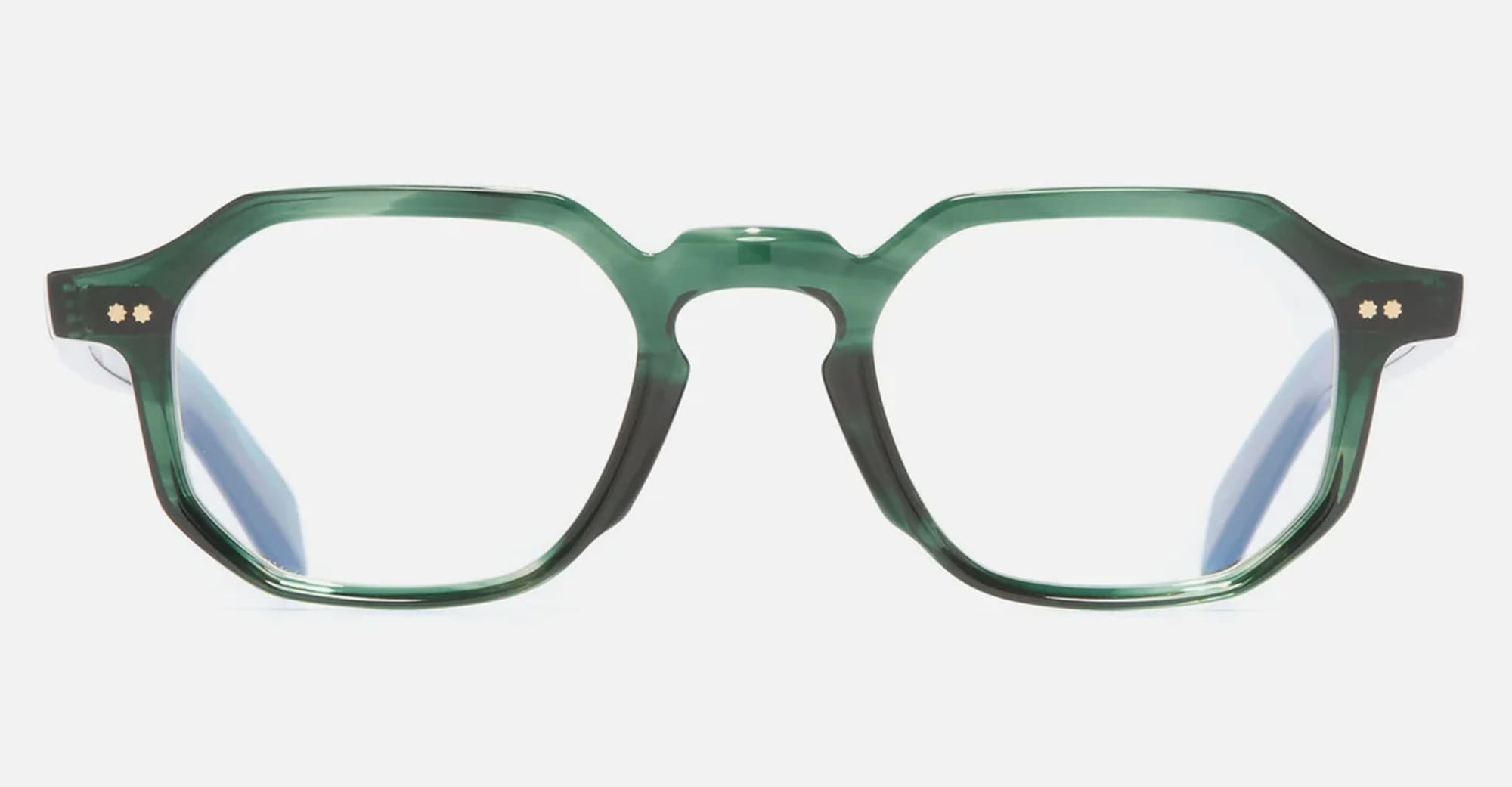 Ottica Mondello Roma - Cutler and Gross - CGOP-GR11-48-03 - GR11 - STRIPED DARK GREEN RX - Acetate - shape Octagonal - green - EYEWEAR - EYEGLASSES - Unisex,Uomo,Donna,Women,Men - lens Clear - Made In Italy