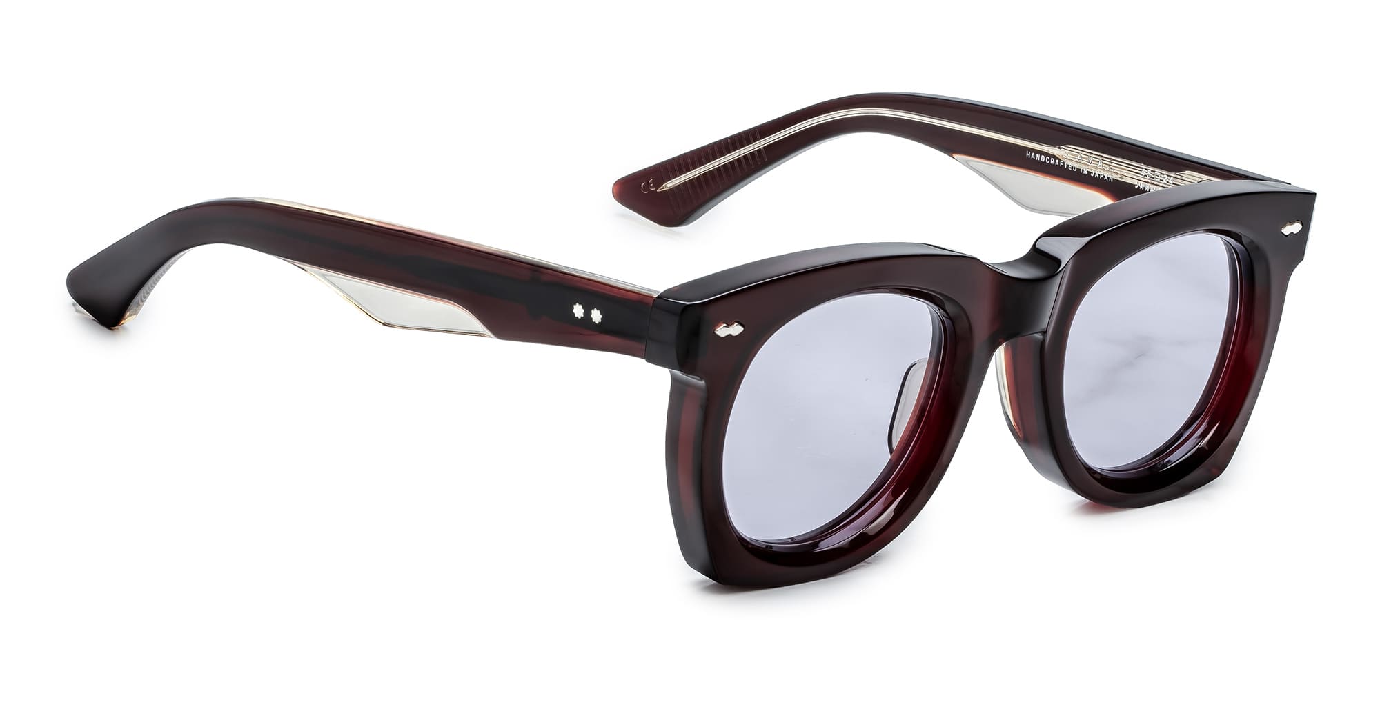 Ottica Mondello Roma - Jacques Marie Mage - JMMAV-14N - AVA - CHERRY - Acetate - shape Round - red - EYEWEAR - SUNGLASSES - Unisex,Uomo,Donna,Women,Men - lens lavender - Made In Japan