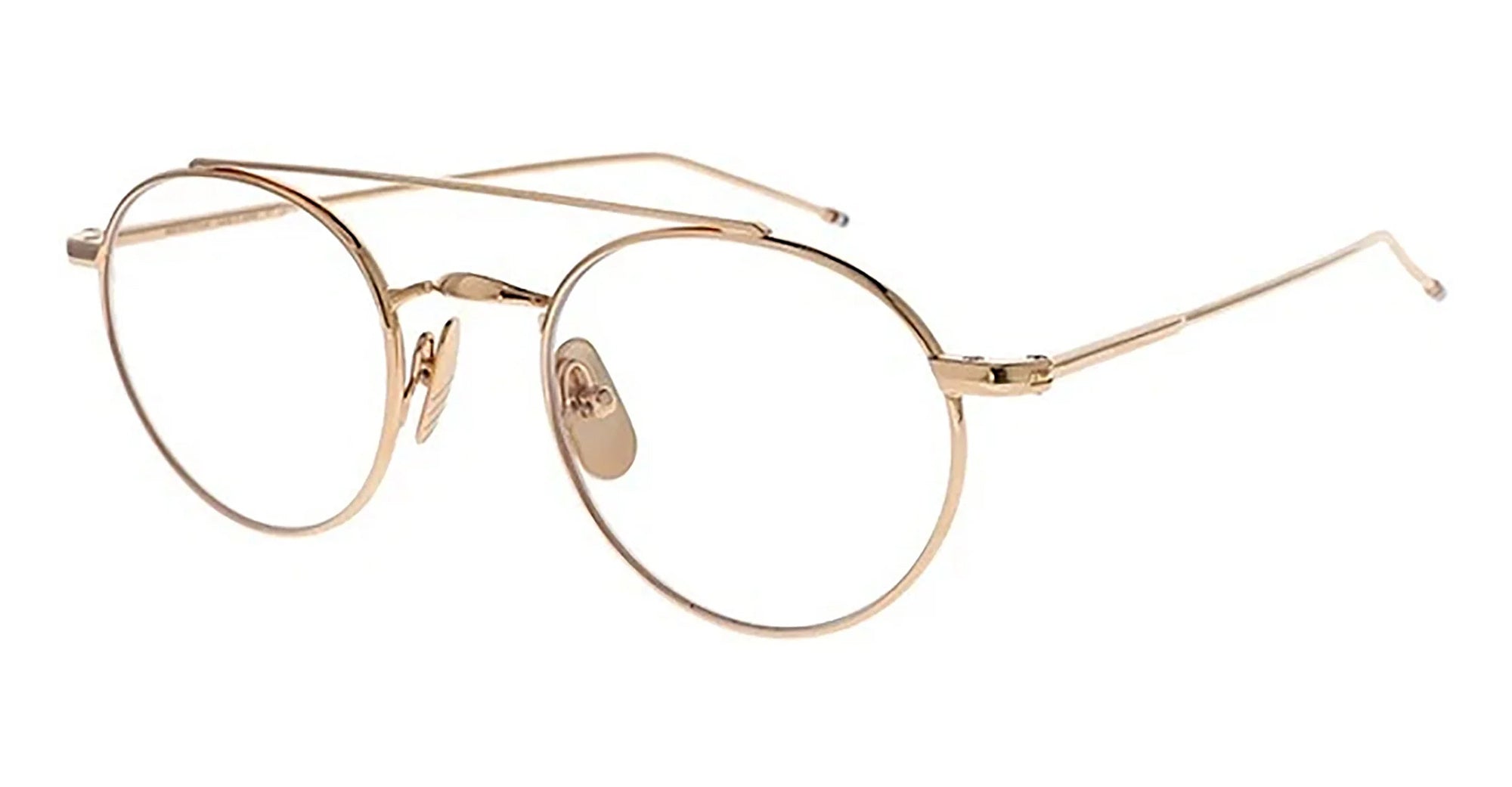 Ottica Mondello Roma - Thom Browne - UEO101A-G0001-715-49 - ROUND - GOLD RX - Acetate, titanium - shape Round - antique gold - EYEWEAR - EYEGLASSES - Uomo,Men - lens Clear - Made In Japan