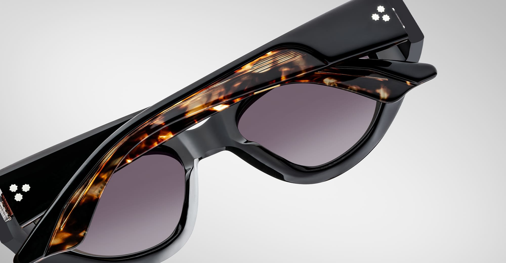 Ottica Mondello Roma - Jacques Marie Mage - J-ESN-SM-S6011A-OS - SEYMOUR - NEXT 11 - Acetate - shape Cat-eye - Black - EYEWEAR - SUNGLASSES - Donna,Women - lens Gradient black - Made In Japan