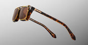 Ottica Mondello Roma - Jacques Marie Mage - JMMMSCP-40 - MOSCOVA CLIP ON - GOLD - Titanium - shape Rectangular - Gold - EYEWEAR - SUNGLASSES - Unisex,Uomo,Donna,Women,Men - lens Brown - Made In Japan