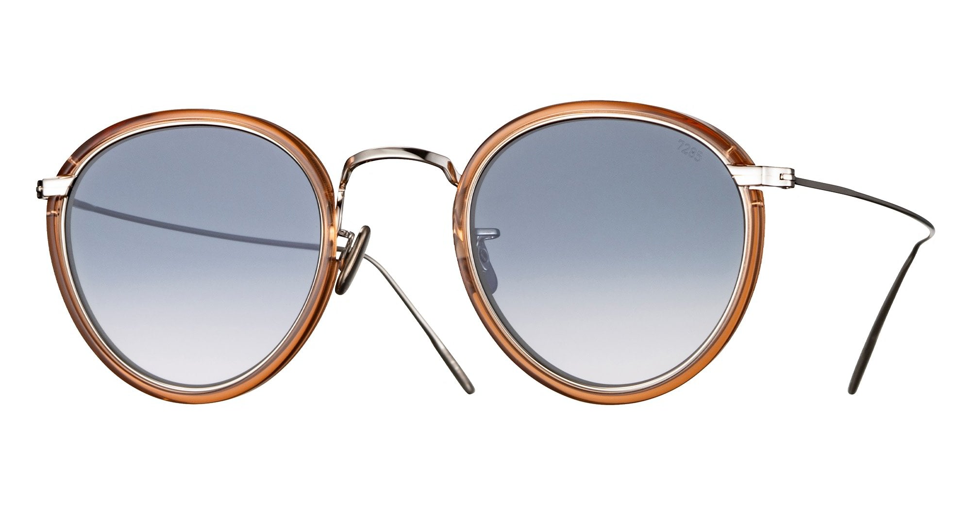 Ottica Mondello Roma - Eyevan - 717-E-46-339800-SM.GD - 717 - 3389800 PINK CRYSTAL / GRADIENT BLUE - Acetate - shape Round - pink - EYEWEAR - SUNGLASSES - Unisex,Uomo,Donna,Women,Men - lens Gradient blue - Made In Japan
