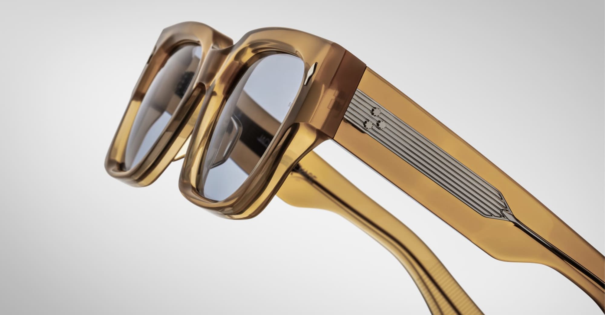 Ottica Mondello Roma - Jacques Marie Mage - JMMEZ-14K - ENZO - SAFFRON - Acetate - shape Squared - brown - EYEWEAR - SUNGLASSES - Uomo,Men - lens Grey - Made In Japan