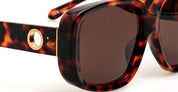 Ottica Mondello Roma - LINDA FARROW - LFL1529C2SUN - ASTRID - T-SHELL - Acetate - shape Squared - Tortoise - EYEWEAR - SUNGLASSES - Donna,Women - lens Brown - Made In Japan