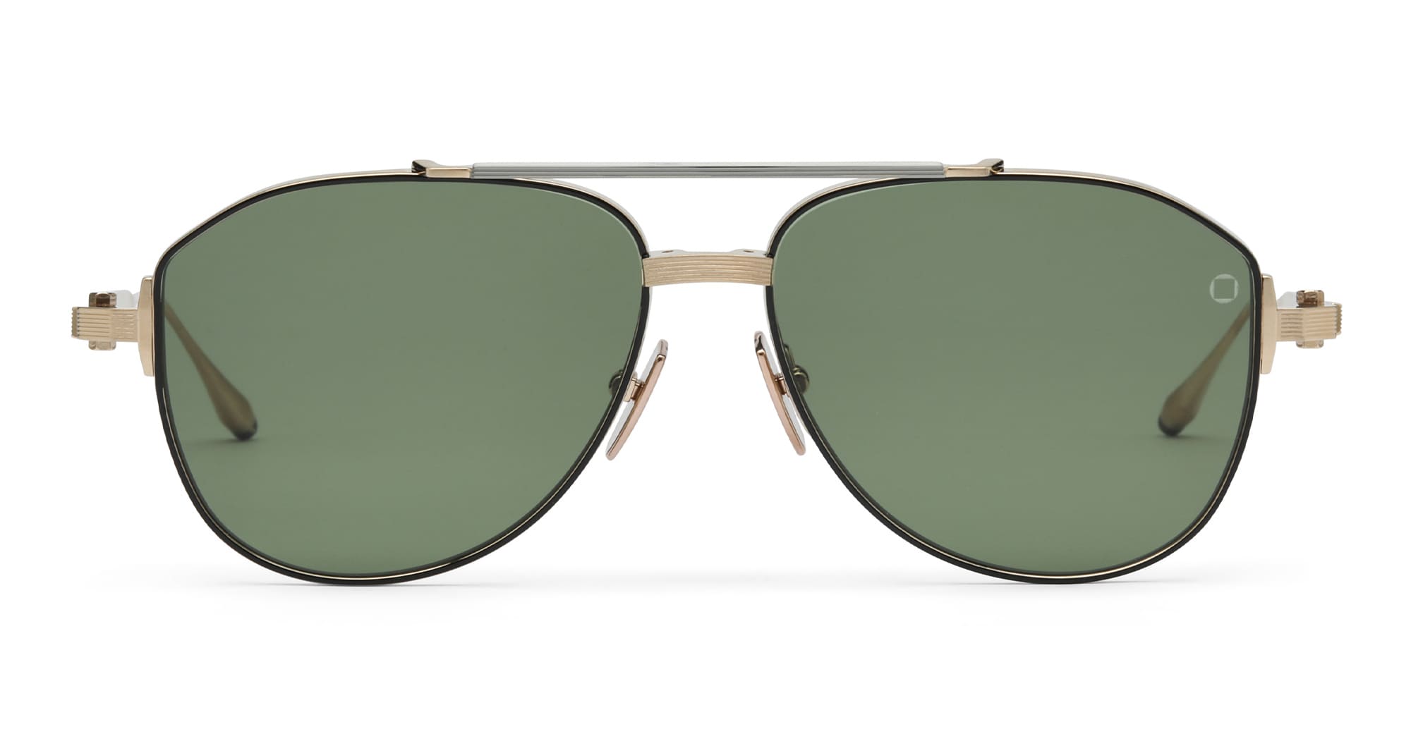  BLACK PALLADIUM - Titanium - shape Pilot - Gold - EYEWEAR - SUNGLASSES - Uomo,Men - lens dark green - Made In Japan