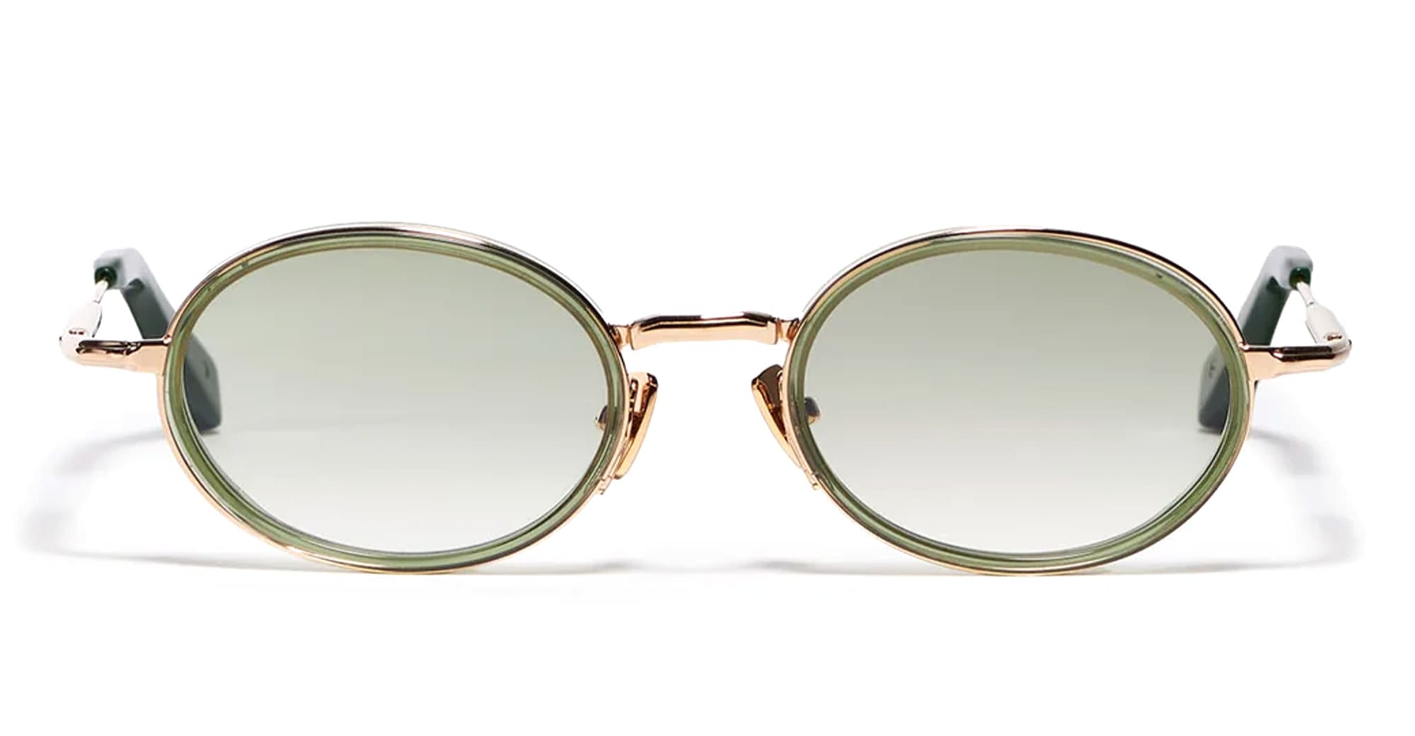 Ottica Mondello Roma - John Dalia - EDDIE-C431 - EDDIE - C431 Dark Green Translucid / Antique Gold - Metal - shape  - green, gold - EYEWEAR - SUNGLASSES - Unisex,Uomo,Donna,Women,Men - lens  - Made In France