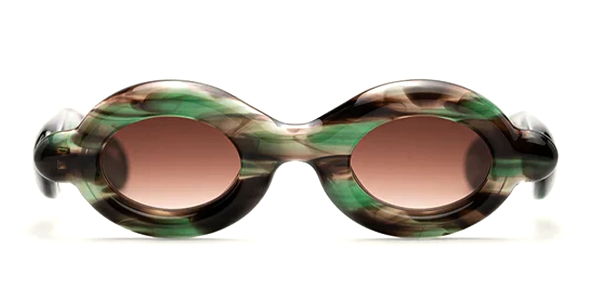 Ottica Mondello Roma - Paloceras - pebble-safari-tortoise-rx - PEBBLE - SAFARI TORTOISE RX - Acetate - shape Oval - green tortoise - EYEWEAR - SUNGLASSES - Unisex,Uomo,Donna,Women,Men - lens Gradient brown - Made In China