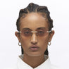 Ottica Mondello Roma - Kuboraum - KRSP60LGHB00004P - MASK P60 - LIGHT GOLD - Acetate - shape Hexagonal - Silver - EYEWEAR - SUNGLASSES - Donna,Women - lens red - Made In Italy