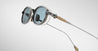 Ottica Mondello Roma - Jacques Marie Mage - JMMLV-16Y - LAST FRONTIER VI - HARDIN - GAIA - Titanium - shape Oval - silver, gold - EYEWEAR - SUNGLASSES - Unisex,Uomo,Donna,Women,Men - lens Blue - Made In Japan