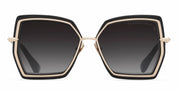 Ottica Mondello Roma - DITA - DTS479-A-01 - NARCISSUS-TWO - WHITE GOLD / BLACK - titanium, acetate - shape Squared - white gold - EYEWEAR - SUNGLASSES - Donna,Women - lens Gradient grey - Made In Japan