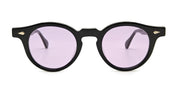 Ottica Mondello Roma - Julius Tart - JTPL-022A-4B-TR-PURPLE - HAROLD 45/23 - BLACK / PURPLE LENS - Acetate - shape Panto - Black - EYEWEAR - SUNGLASSES - Unisex,Uomo,Donna,Women,Men - lens purple - Made In Japan