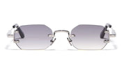 Ottica Mondello Roma - John Dalia - AMARU-C520 - AMARU - C520 RUTHENIUM PLATED - Metal - shape Rectangular - ruthenium silver - EYEWEAR - SUNGLASSES - Unisex,Uomo,Donna,Women,Men - lens Grey - Made In France