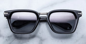 Ottica Mondello Roma - Jacques Marie Mage - JMMBD-10Y1 - DECADE COLLECTION: BORODINO - DECADE - Acetate - shape Squared - Black - EYEWEAR - SUNGLASSES - Uomo,Men - lens silver - Made In Japan