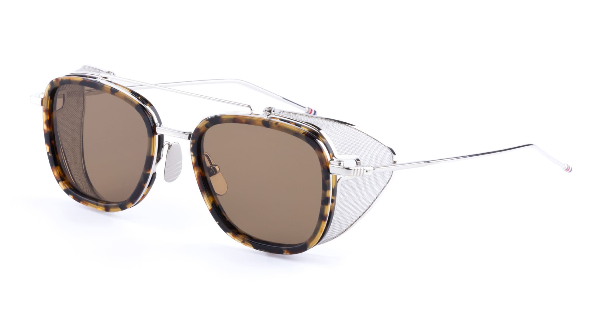 Ottica Mondello Roma - Thom Browne - UES808A-G0003-205-51 - RECTANGULAR - DARK BROWN - Acetate - shape  - dark brown - EYEWEAR - SUNGLASSES - Uomo,Men - lens  - Made In Japan