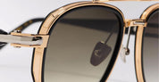 Ottica Mondello Roma - John Dalia - AKIRA-C409 - AKIRA - C409 Shiny Black / Yellow Gold / Platine  - Metal - shape Aviator - Black, gold - EYEWEAR - SUNGLASSES - Unisex,Uomo,Donna,Women,Men - lens Gradient green - Made In France