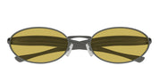Ottica Mondello Roma - Bottega Veneta - BV1386S-002 - BV1386S-002 - GUNMETAL - Metal - shape Oval - grey - EYEWEAR - SUNGLASSES - Unisex,Uomo,Donna,Women,Men - lens yellow - Made In Japan