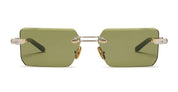Ottica Mondello Roma - T HENRI - EMA - EVIJA - ANOMOLY - Titanium - shape Rectangular - silver, gold - EYEWEAR - SUNGLASSES - Unisex,Uomo,Donna,Women,Men - lens Green - Made In Japan