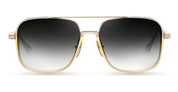 Ottica Mondello Roma - DITA - DES011-A-03 - EPILUXURY 11 - BLACK PALLADIUM / 22K YELLOW GOLD - Acetate, titanium - shape Navigator - Black, gold - EYEWEAR - SUNGLASSES - Uomo,Men - lens Gradient grey - Made In Japan