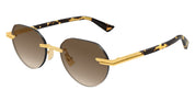 Ottica Mondello Roma - Bottega Veneta - BV1379S-003 - BV1379S-003 - GOLD / HAVANA - Metal - shape Round - Gold - EYEWEAR - SUNGLASSES - Uomo,Men - lens Brown - Made In Japan