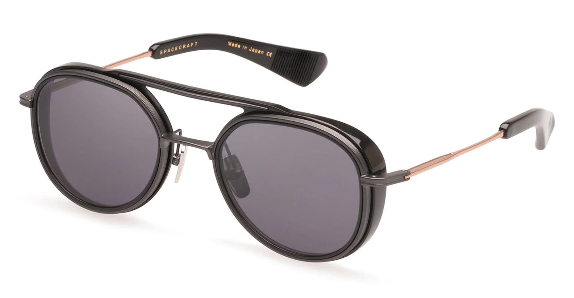 Ottica Mondello Roma - DITA - 19017-B-BLK-RGD-52-Z - SPACECRAFT - BLACK / ROSE GOLD - Acetate, titanium - shape Aviator - Black, rose gold - EYEWEAR - SUNGLASSES - Unisex,Uomo,Donna,Women,Men - lens Grey - Made In Japan