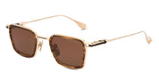 Ottica Mondello Roma - DITA - DTS483-A-02 - LINEAGE.70X - WHITE GOLD / HAZEL / BLACK IRON - titanium, acetate - shape Squared - Gold, brown - EYEWEAR - SUNGLASSES - Unisex,Uomo,Donna,Women,Men - lens Brown - Made In Japan