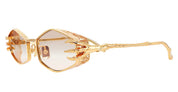 Ottica Mondello Roma - Anna-Karin Karlsson - S252-8801 - CLAW PLUME - Gold - Titanium - shape Hexagonal - Gold - EYEWEAR - SUNGLASSES - Donna,Women - lens Grey - Made In Japan