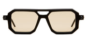 Ottica Mondello Roma - Kuboraum - KRS0P8BYB000002M - MASK P8 - BLACK / IVORY - Acetate - shape Navigator - black, ivory - EYEWEAR - SUNGLASSES - Unisex,Uomo,Donna,Women,Men - lens light brown - Made In Italy