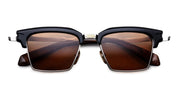 Ottica Mondello Roma - Jacques Marie Mage - JMMIL-10A - ALIN - NOIR X - Acetate, titanium - shape Clubmaster - Black - EYEWEAR - SUNGLASSES - Unisex,Uomo,Donna,Women,Men - lens orange - Made In Japan