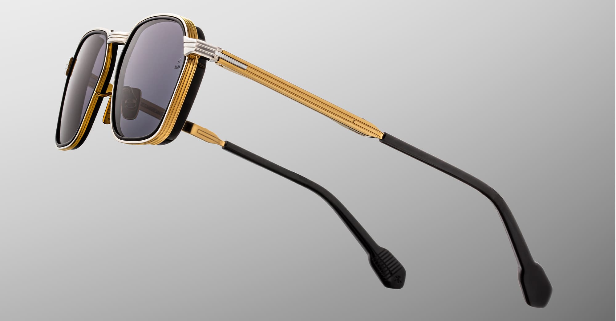 Ottica Mondello Roma - Jacques Marie Mage - JMMKE-41 - BECKETT - SILVER - titanium, acetate - shape Rectangular - Silver - EYEWEAR - SUNGLASSES - Unisex,Uomo,Donna,Women,Men - lens Grey - Made In Japan