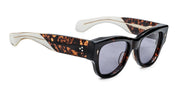 Ottica Mondello Roma - Jacques Marie Mage - JMMEH-13V - CHELSEA - BEAU - Acetate - shape Round - Havana - EYEWEAR - SUNGLASSES - Donna,Women - lens Blue - Made In Japan