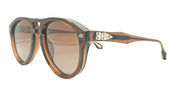 Ottica Mondello Roma - Daizo - A-AVR001e-TB1-BG01 - JUN - TRANSLUCENT BROWN / BROWN GRADIENT LENS - Acetate - shape Pilot - brown - EYEWEAR - SUNGLASSES - Unisex,Uomo,Donna,Women,Men - lens Gradient brown - Made In Japan