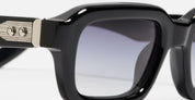 Ottica Mondello Roma - John Dalia - P15-C605 - PROJECT 15 -  C605 Shiny Black / Silver Plated - Acetate - shape Rectangular - black, silver - EYEWEAR - SUNGLASSES - Unisex,Uomo,Donna,Women,Men - lens Gradient blue - Made In France