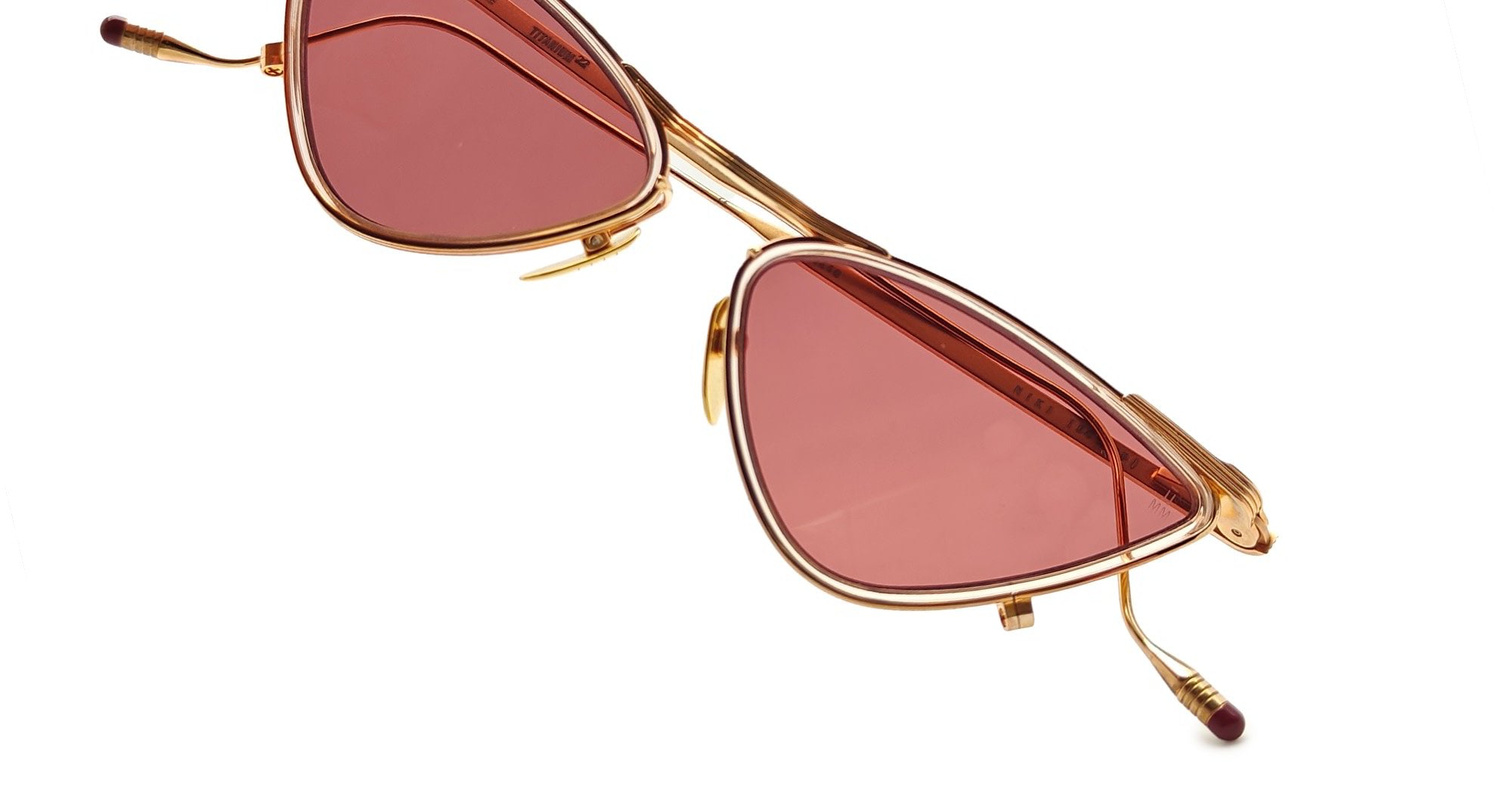 Ottica Mondello Roma - Jacques Marie Mage - JMMNK-4Q - NIKI - NUDE 2 - Titanium - shape Cat-eye - rose gold - EYEWEAR - SUNGLASSES - Unisex,Uomo,Donna,Women,Men - lens Pink - Made In Japan