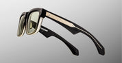 Ottica Mondello Roma - Jacques Marie Mage - JMMHYS-3R - HYANNIS - BLACK FADE - Acetate - shape Rectangular - Black - EYEWEAR - SUNGLASSES - Unisex,Uomo,Donna,Women,Men - lens light green - Made In Japan