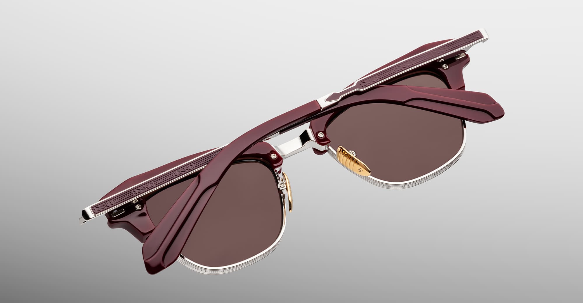 Ottica Mondello Roma - Jacques Marie Mage - JMMTQ-R7 - SARTRE - BORDEAUX EMPIRE - Acetate, titanium - shape Wellington - burgundy - EYEWEAR - SUNGLASSES - Unisex,Uomo,Donna,Women,Men - lens Brown - Made In Japan