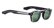 Ottica Mondello Roma - Jacques Marie Mage - JMMZPXCP-41 - ZEPHIRIN 47 CLIP ON 2 - SILVER - Titanium - shape Squared - Silver - EYEWEAR - SUNGLASSES - Unisex,Uomo,Donna,Women,Men - lens Green - Made In Japan