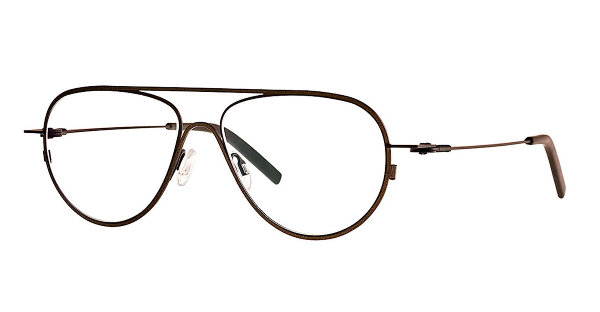 GREEN RX - stainless steel - shape Pilot - Black, Grey - EYEWEAR - EYEGLASSES - Unisex,Uomo,Donna,Women,Men - lens Clear - Made In Belgium