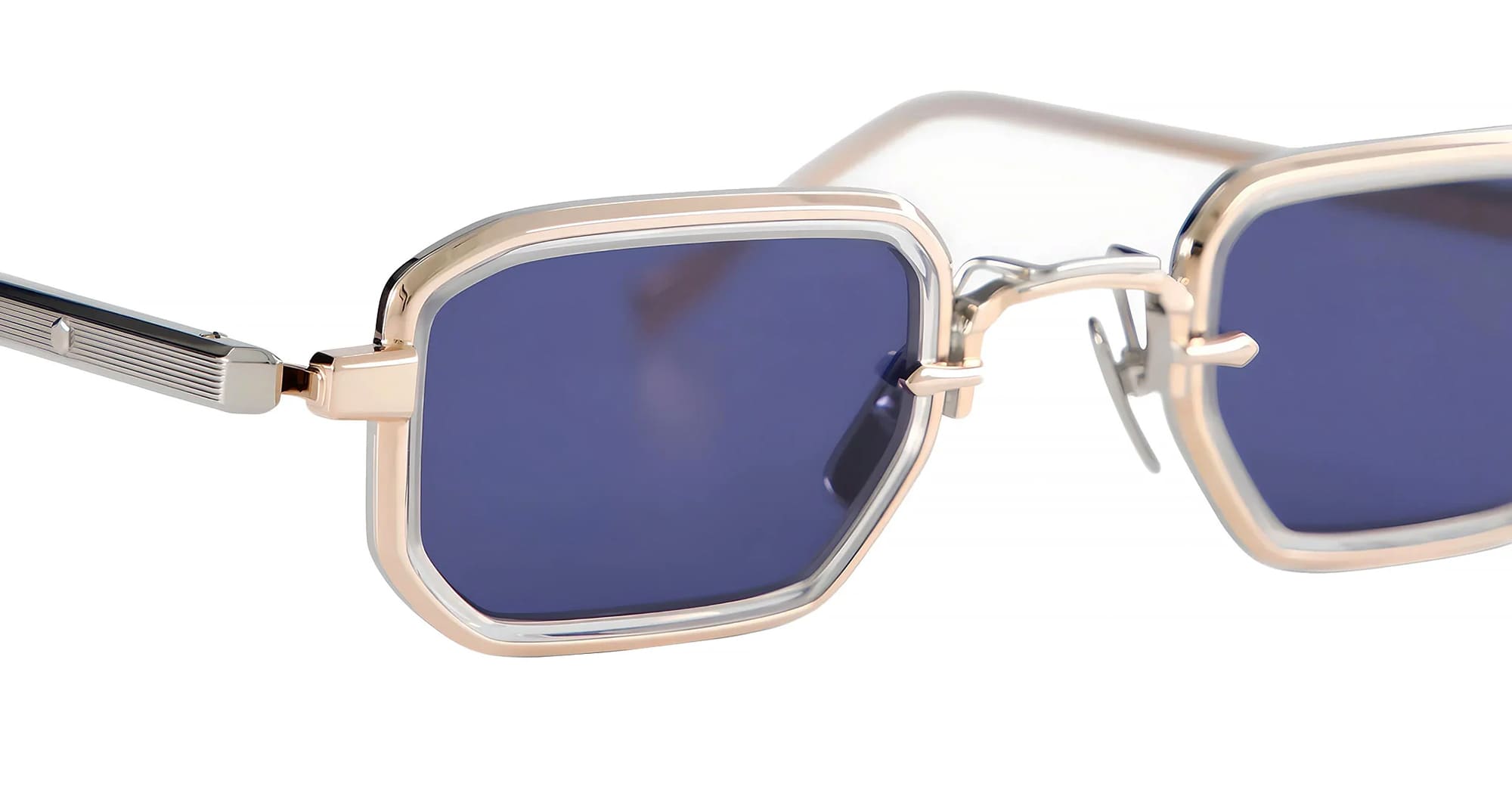 Ottica Mondello Roma - Sato - Deneb-T RG-P-1 - Deneb-T RG/P-1 - ROSE GOLD / PLATINUM - Titanium - shape Rectangular - rose gold - EYEWEAR - SUNGLASSES - Unisex,Uomo,Donna,Women,Men - lens Blue - Made In Japan