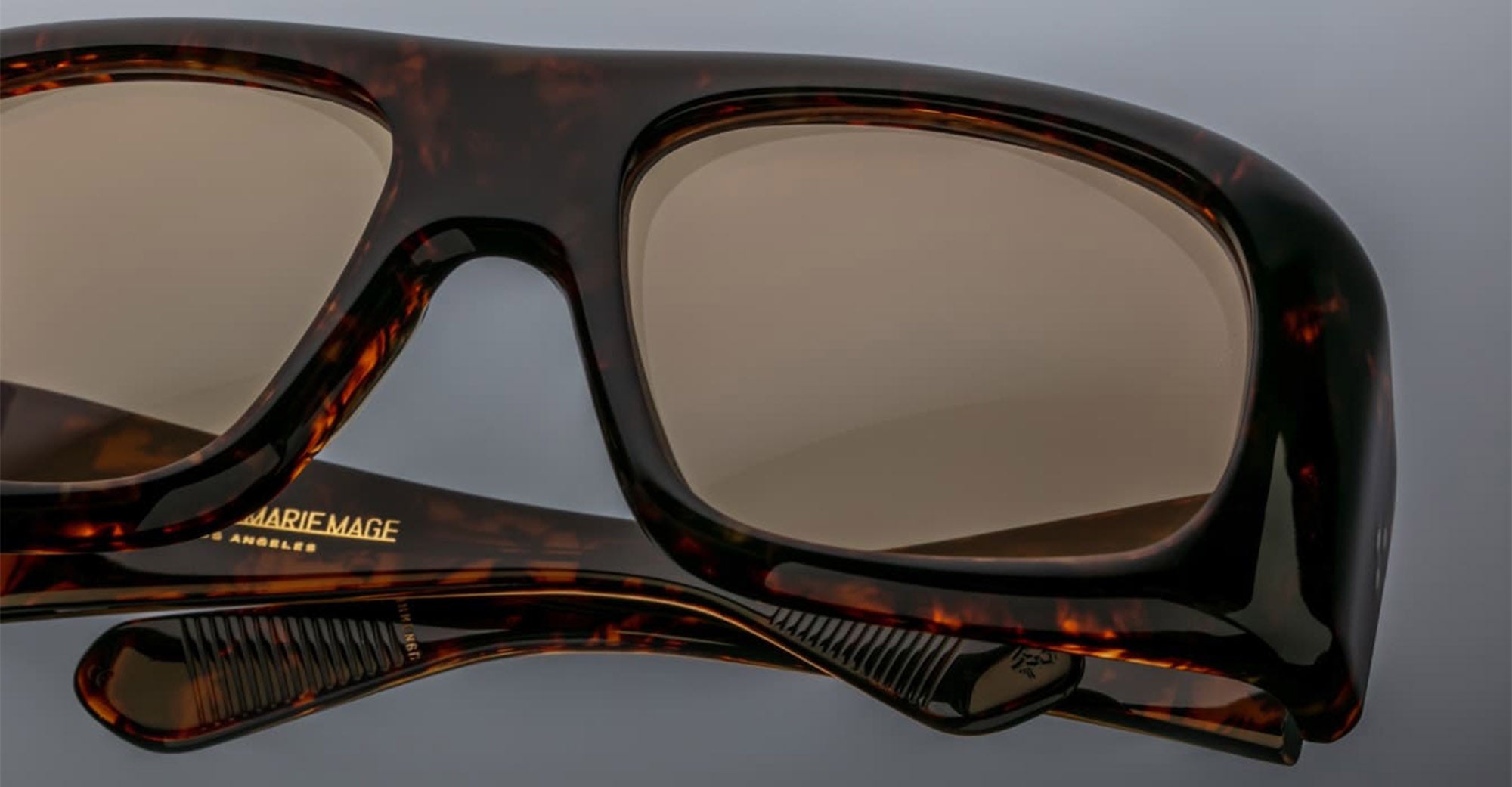 Ottica Mondello Roma - Jacques Marie Mage - JMMEN-6D - BENSON - AGAR - Acetate - shape Rectangular - Havana - EYEWEAR - SUNGLASSES - Unisex,Uomo,Donna,Women,Men - lens yellow - Made In Japan