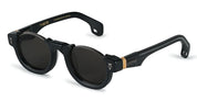 Ottica Mondello Roma - T HENRI - DCC - DIABLO - TRAVERSE - Acetate, titanium - shape Round - Black, gold - EYEWEAR - SUNGLASSES - Unisex,Uomo,Donna,Women,Men - lens Black - Made In Japan