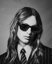 Ottica Mondello Roma - Jacques Marie Mage - JMMWK-18K - WALKER - WILLOW - Acetate - shape Rectangular - Black - EYEWEAR - SUNGLASSES - Unisex,Uomo,Donna,Women,Men - lens Brown - Made In Japan