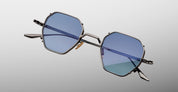 Ottica Mondello Roma - Jacques Marie Mage - JMMRMT-2K - VERLAINE - ANTIQUE SILVER - Titanium - shape Octagonal - Silver - EYEWEAR - SUNGLASSES - Unisex,Uomo,Donna,Women,Men - lens Blue - Made In Japan